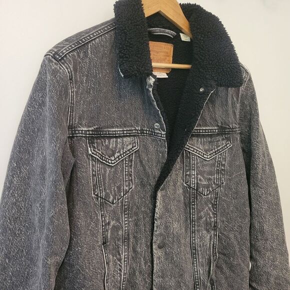 LEVIS LONG SHERPA TRUCKER JACKET - Picture 4 of 11